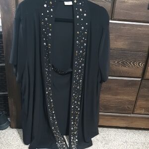 Cato Black Embellished Blouse
